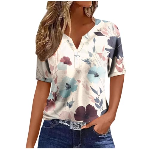 Longshirt Damen Baumwolle 3/4 arm Damen Bluse mit rüschen Damen Oberteile Langarm locker leinen Damen Tunika Skiny Damen Schlafanzug Oberteil Sommer Damen top Jeans Weste für Damen ohne ärmel von NNGOTD