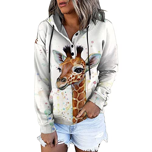 NNGOTD Damen Pullover ohne Kapuze Sweatshirt Damen schwarz XL Sweatshirt Damen ohne Kapuze mit reißverschluss floryday Mode Damen Kurzarm Pyjama Langarmshirts für Damen S von NNGOTD