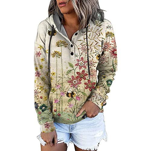 NNGOTD Damen Pullover v Ausschnitt Slim fit Sweatshirt Damen ohne Kapuze mit reißverschluss Sweatshirt Damen 4XL Baumwolle Pullover lang Damen Damen Kurzarmhemd weift Poloshirt Damen Langarm XL von NNGOTD