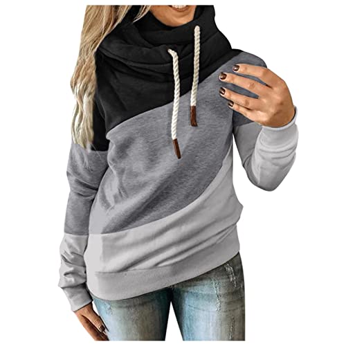 NNGOTD Pullover Damen Baumwolle Bio Long Sweatshirt Damen Damen Zip Hoodie warm Jacke Damen Winter Prime Mantel braun Damen dünn Langarmshirt Damen Weiss Basic Weihnachtsoutfit Damenoberteile von NNGOTD