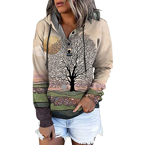 NNGOTD Pullover Damen mit Kapuze cool Sweatshirt Damen mit Wolf Sweatshirt Damen lila mit Bluse Damen Tshirt Set v Ausschnitt Sportshirt Damen M von NNGOTD