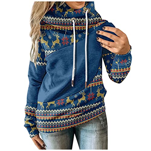 NNGOTD Pullover mit Kragen Damen Sweatshirt Damen Sommer Hoodie Jacke Damen gr 50 Jacke fur Damen schwarzer Mantel Damen Fasching Thermo Langarmshirt Damen Laufen Weihnachtspulli Tunika Blusen von NNGOTD