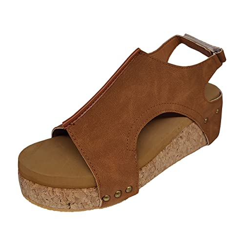 Plateau Sandalen für Damen, Weiche Memory Schaum Gepolsterte Plateau Sandalen, Slip-On Bequeme Plateau Slides mit offenem Zehenbereich sneaker damen rot sommersandaletten für damen schuhe männer von NNGOTD