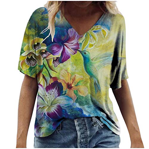 günstige Sweatshirts Langarmshirt Damen Tunika Top Langarm Oberteile Löwenzahn Lang Pullover Lose Bluse T Shirt. Oversize Sonnenblume Frauen Longshirt Herbst Tshirt Fitness Sportshirt von NNGOTD