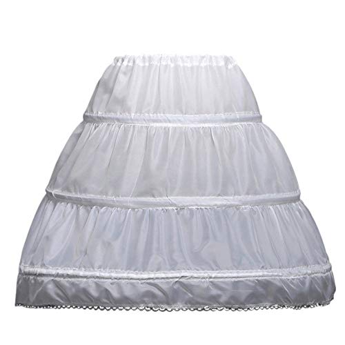 NNJXD Mädchen Fluffy Petticoat Hochzeit Kleider Krinoline Prom Unterrock Bustle von NNJXD