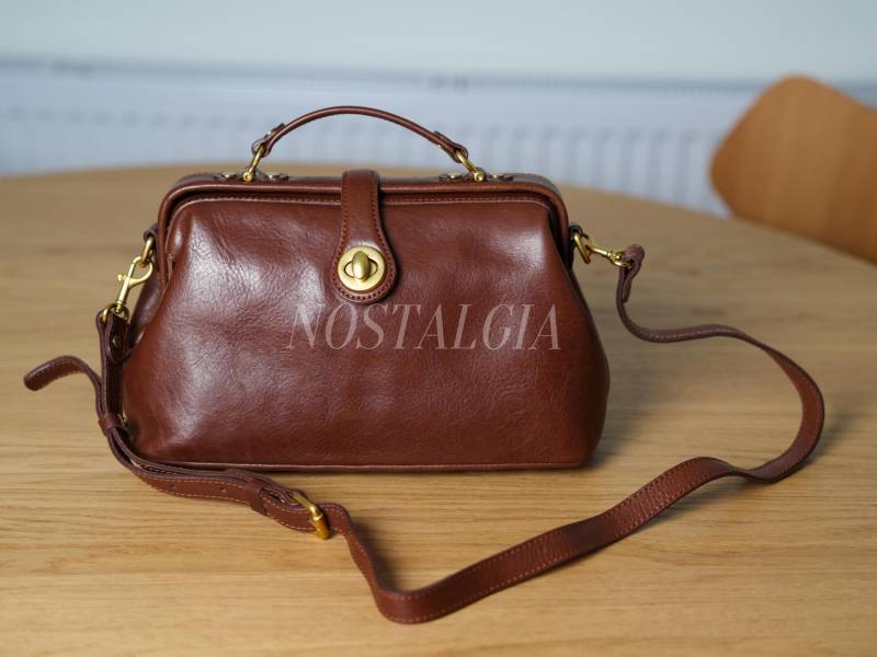 Karamell Braun Leder Boston Tasche, Handgefertigte Toscana Veg Tan Dalles Tasche von NNostalgia