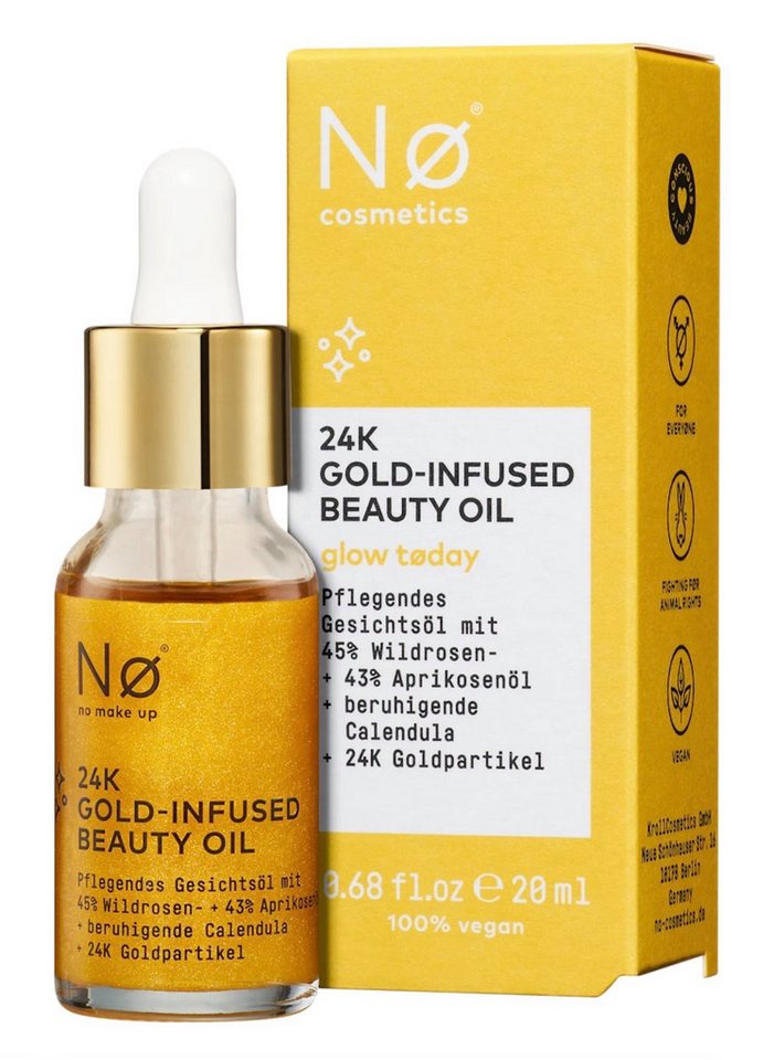 NO Cosmetics Gesichtsöl Nø Cosmetics glow today 24K Goldöl (19ml) von NO Cosmetics