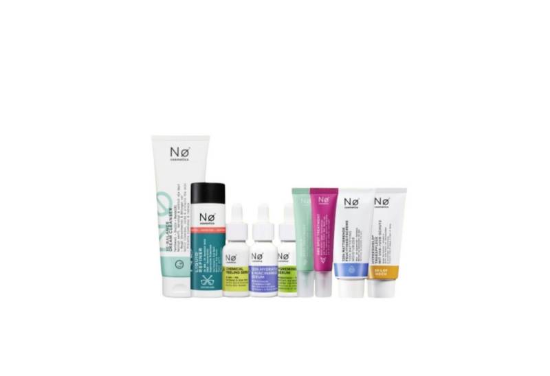 NO Cosmetics Gesichtspflege-Set Ölige Haut mit Unreinheiten Day & Night Routine, 9-tlg. von NO Cosmetics