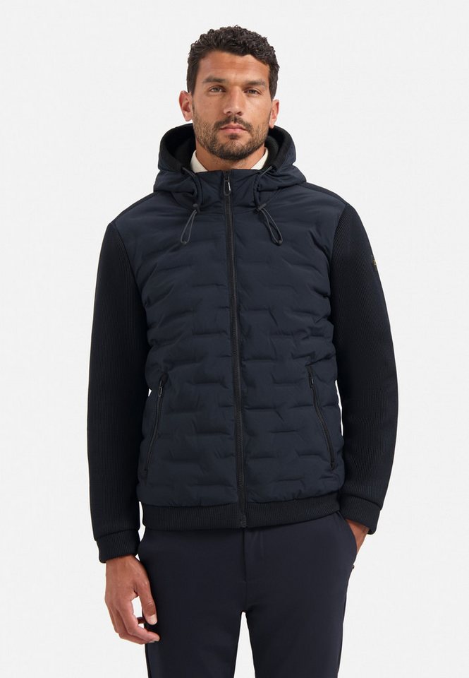 NO EXCESS Anorak Jacket Short Fit Sealed Hooded Knitted Mix von NO EXCESS