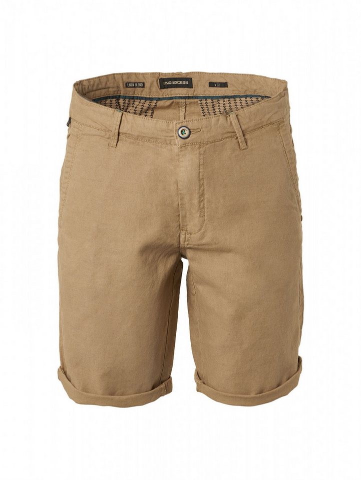 NO EXCESS Bermudas Short With Linen Garment Dyed Chino KHAKI von NO EXCESS