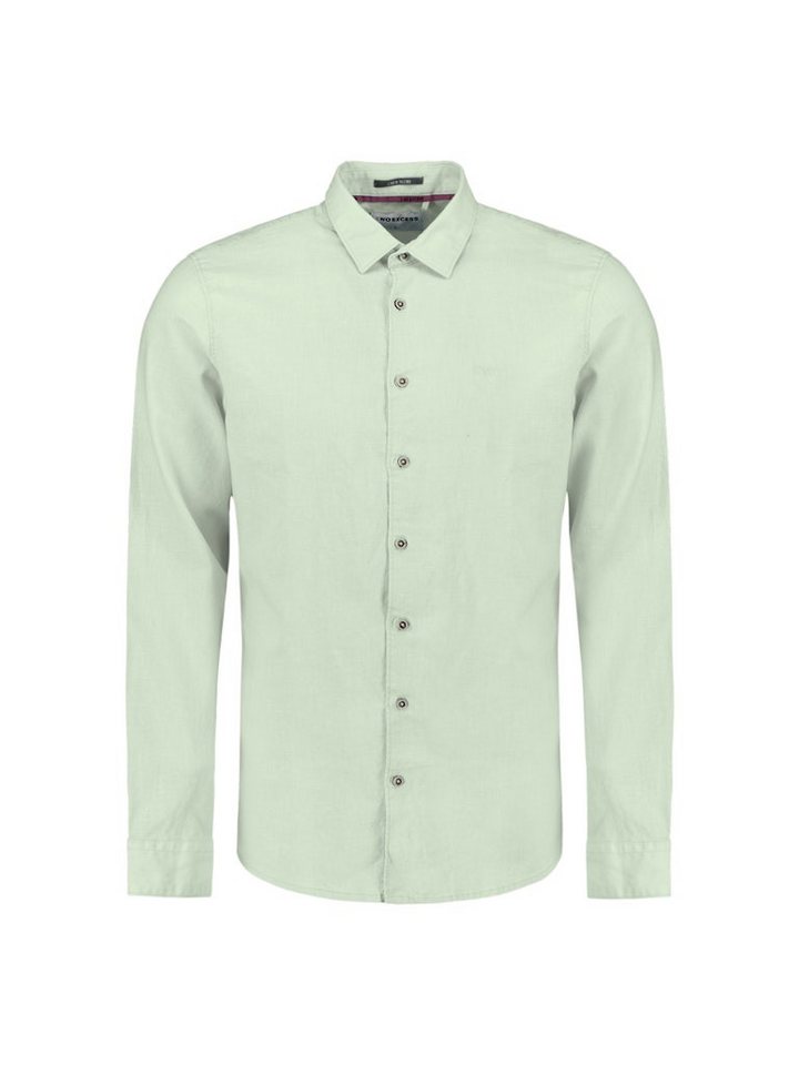 NO EXCESS Flanellhemd Shirt Solid With Linen Mint von NO EXCESS