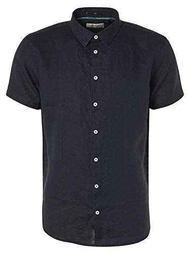 NO EXCESS Kurzarm Hemd Leinen (XXL, Night) von NO EXCESS