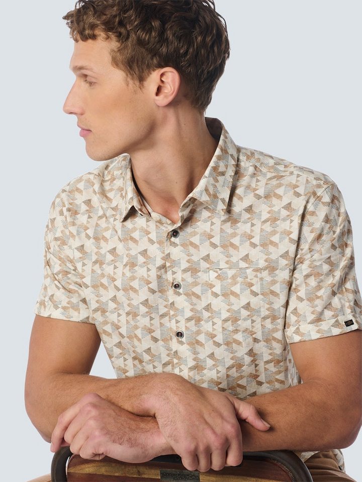 NO EXCESS Kurzarmhemd Shirt Short Sleeve Allover Printed Desert von NO EXCESS