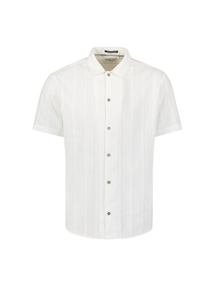 NO EXCESS Kurzarmhemd Shirt Short Sleeve Dobby Vertical Stripe Solid WHITE von NO EXCESS
