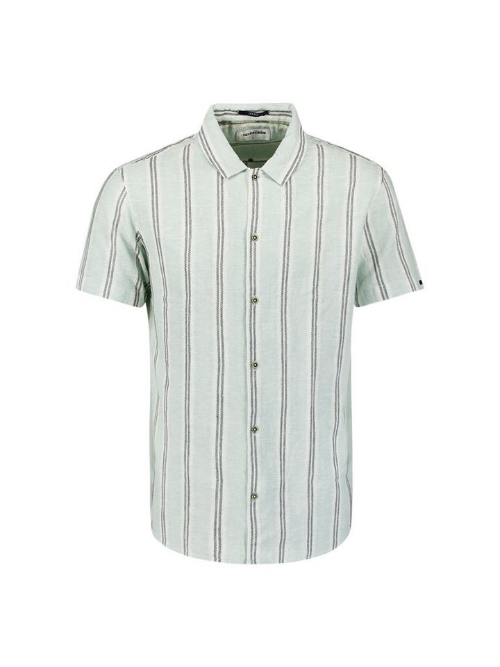 NO EXCESS Kurzarmhemd Shirt Short Sleeve Dobby Vertical Stripe With Linen Ice von NO EXCESS