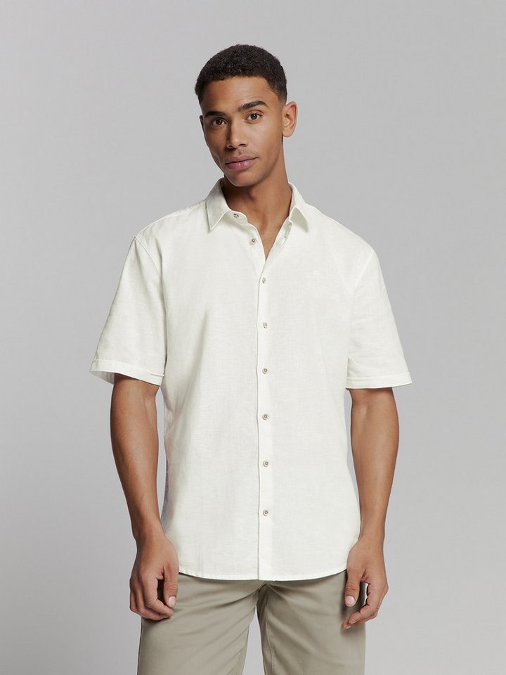 NO EXCESS Kurzarmhemd Shirt Short Sleeve Solid With Linen von NO EXCESS