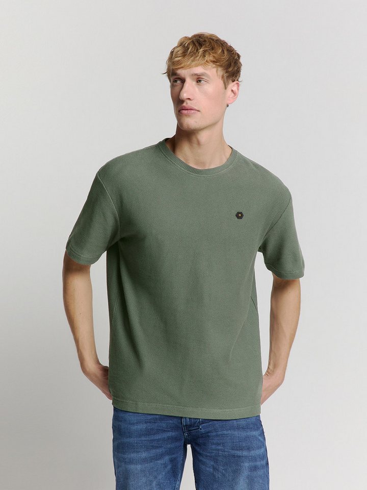 NO EXCESS Kurzarmshirt T-Shirt Crewneck Solid Relief Jacqu von NO EXCESS