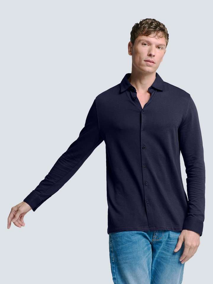 NO EXCESS Langarmhemd No Excess Jersey Stretch Mélange Hemd NO EXCESS Langarmhemd No Excess Jersey Stretch Mélange Hemd von NO EXCESS