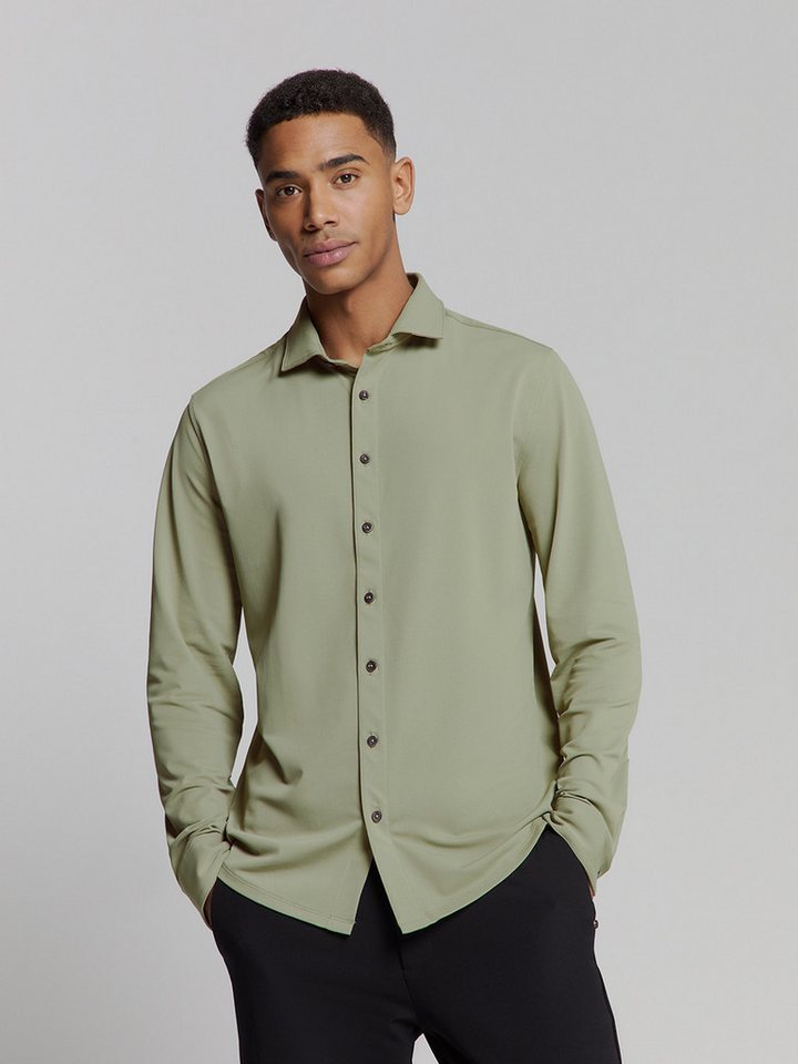 NO EXCESS Langarmhemd No Excess Jersey-reisehemd von NO EXCESS