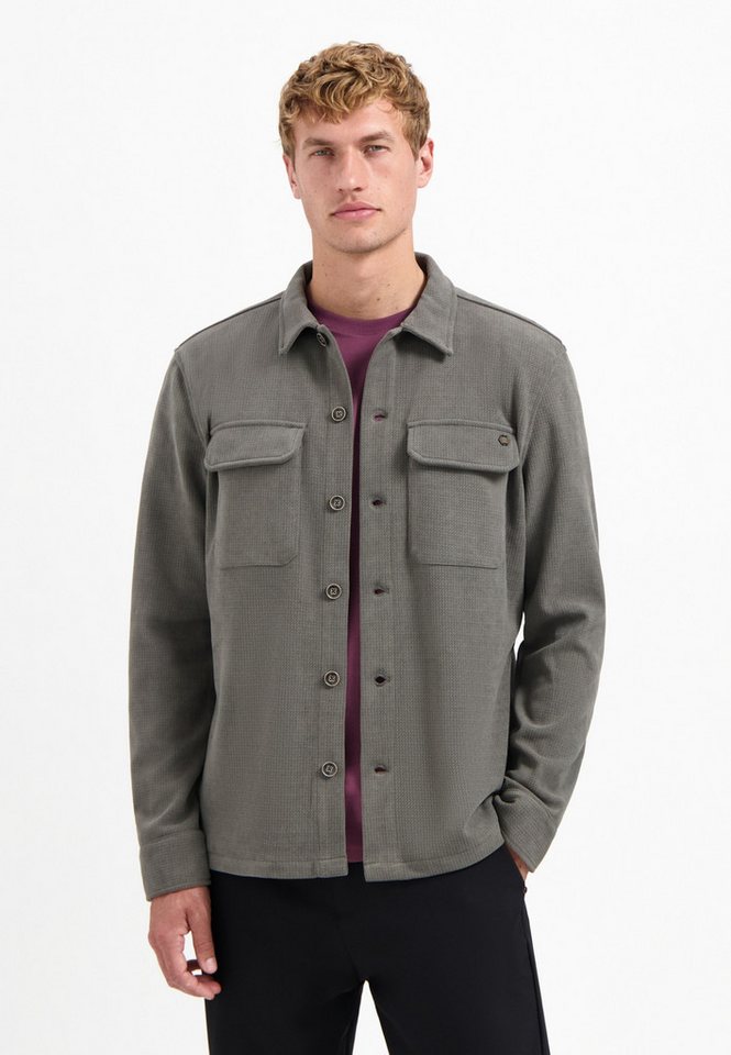 NO EXCESS Langarmhemd No Excess Overshirt mit Knopfleiste von NO EXCESS