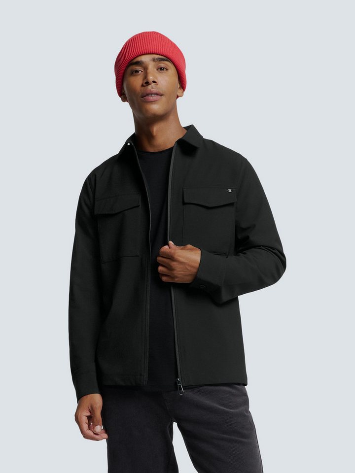 NO EXCESS Langarmhemd No Excess Overshirt mit Zip-Verschluss von NO EXCESS