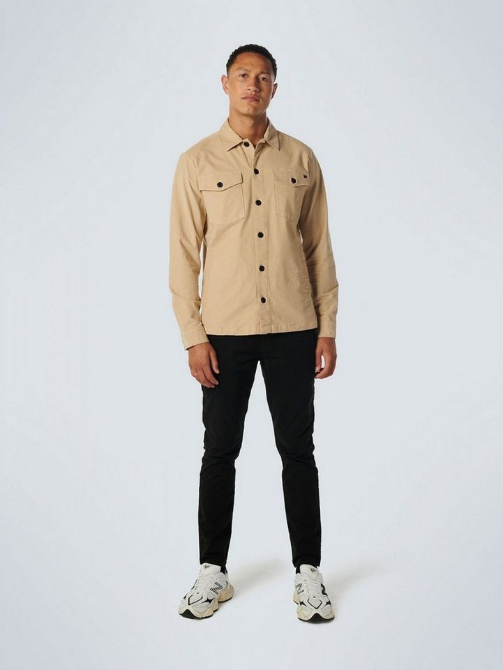 NO EXCESS Langarmhemd Overshirt Button Closure Structure von NO EXCESS