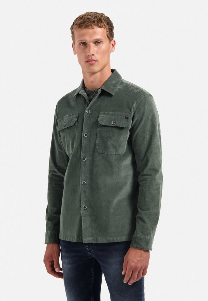 NO EXCESS Langarmhemd Overshirt Buttons Twill von NO EXCESS