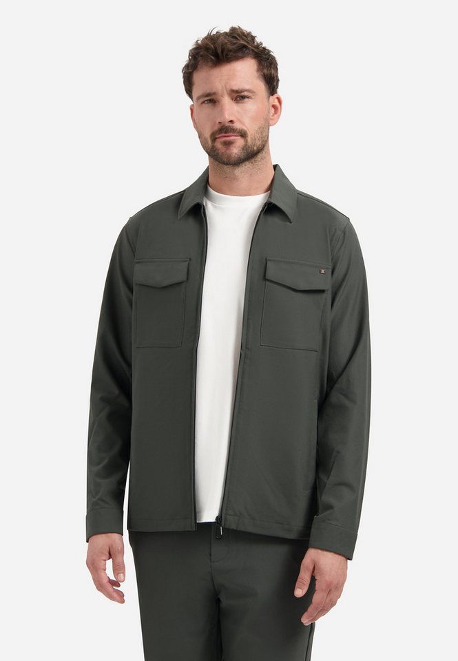 NO EXCESS Langarmhemd Overshirt Full Zipper Stretch Sedoc von NO EXCESS