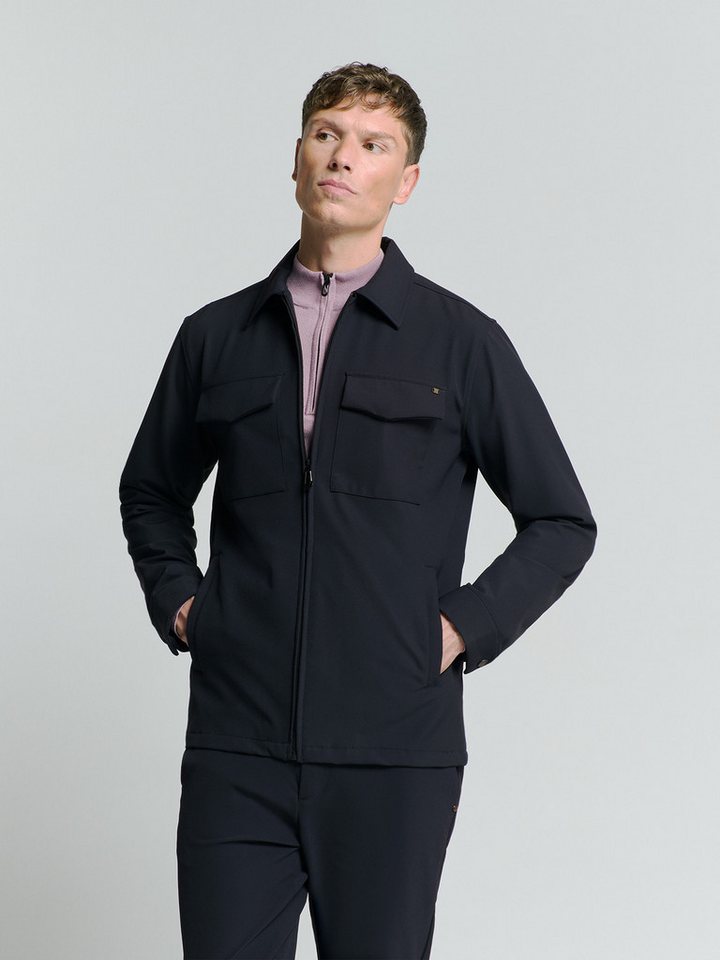 NO EXCESS Langarmhemd Overshirt Full Zipper Stretch Sedoc von NO EXCESS