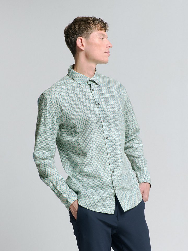 NO EXCESS Langarmhemd Regular-Fit Freizeithemd - Regular Fit von NO EXCESS