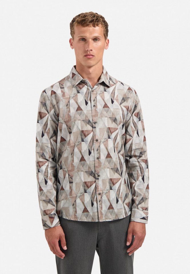 NO EXCESS Langarmhemd Shirt Allover Printed Fine Corduroy von NO EXCESS