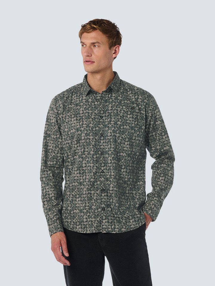 NO EXCESS Langarmhemd mit All-Over Print von NO EXCESS