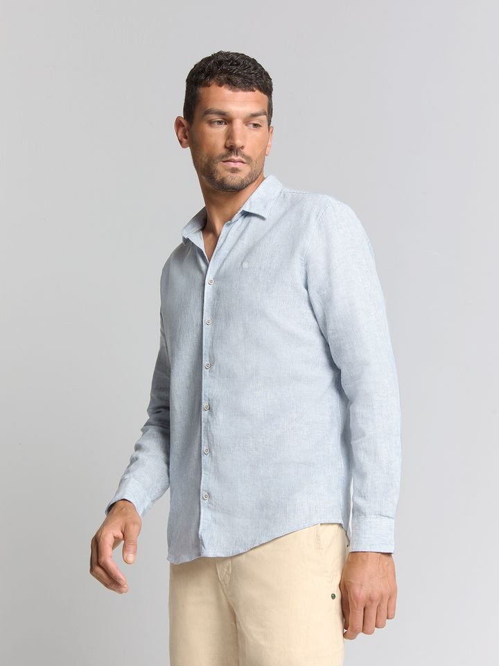 NO EXCESS Langarmhemd - Sommerhemd - Leinenhemd - Shirt Verical stripes von NO EXCESS