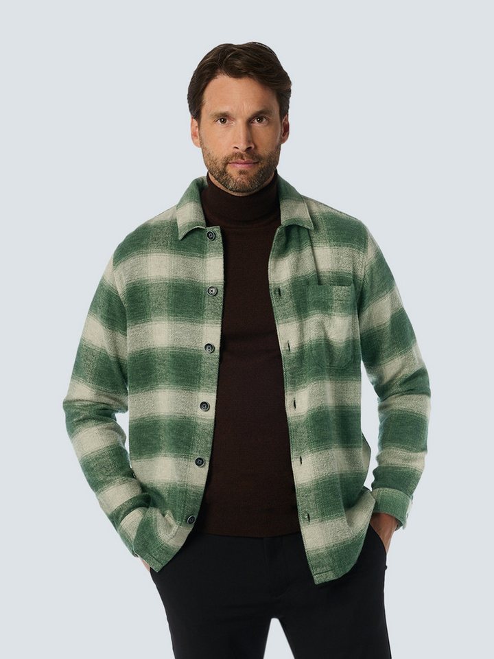 NO EXCESS Langarmshirt Overshirt im Karo-Design von NO EXCESS