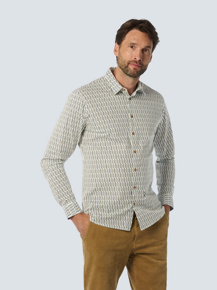 NO EXCESS Langarmshirt Shirt Stretch Allover Printed NO EXCESS Langarmshirt Shirt Stretch Allover Printed von NO EXCESS