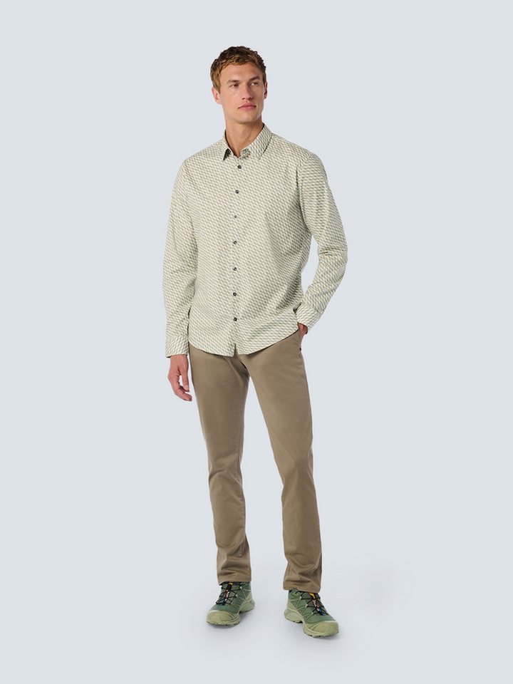 NO EXCESS Langarmshirt Shirt Stretch Allover Printed von NO EXCESS