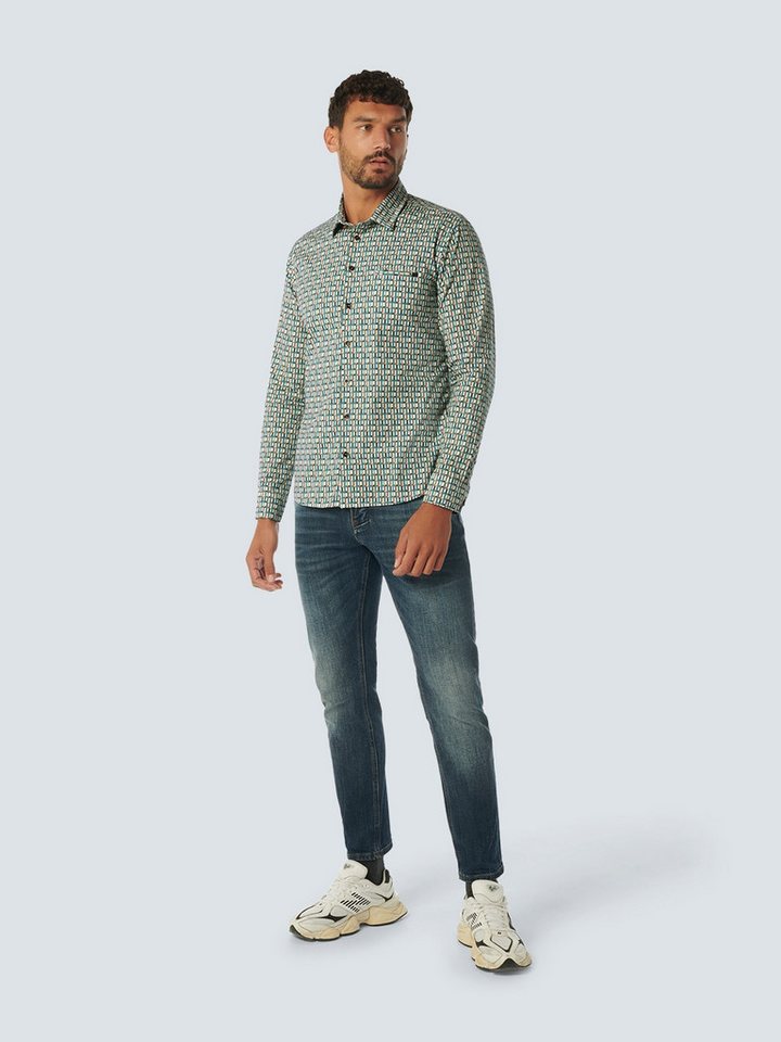 NO EXCESS Langarmshirt Shirt Stretch Allover Printed NO EXCESS Langarmshirt Shirt Stretch Allover Printed von NO EXCESS