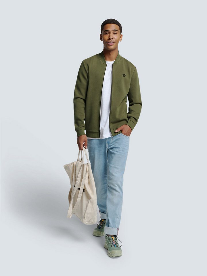 NO EXCESS Langarmshirt Sweater Full Zipper Pique Bomber NO EXCESS Langarmshirt Sweater Full Zipper Pique Bomber von NO EXCESS