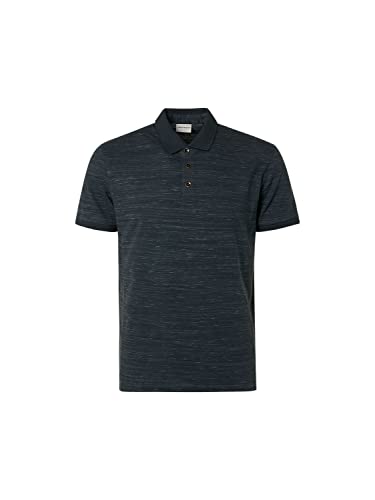 NO EXCESS Polo Melange Jacquard (L, Dunkelblau) von NO EXCESS