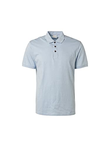 NO EXCESS Polo Melange Jacquard (L, Hellblau) von NO EXCESS