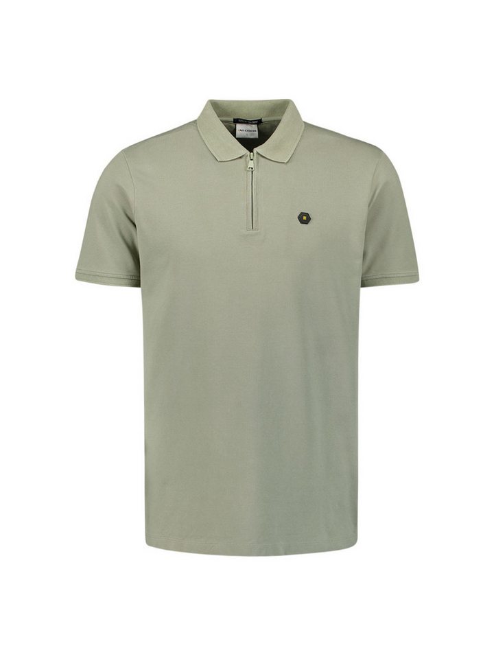 NO EXCESS Poloshirt - Basic Poloshirt in Unifarbe mit Reißverschluss von NO EXCESS