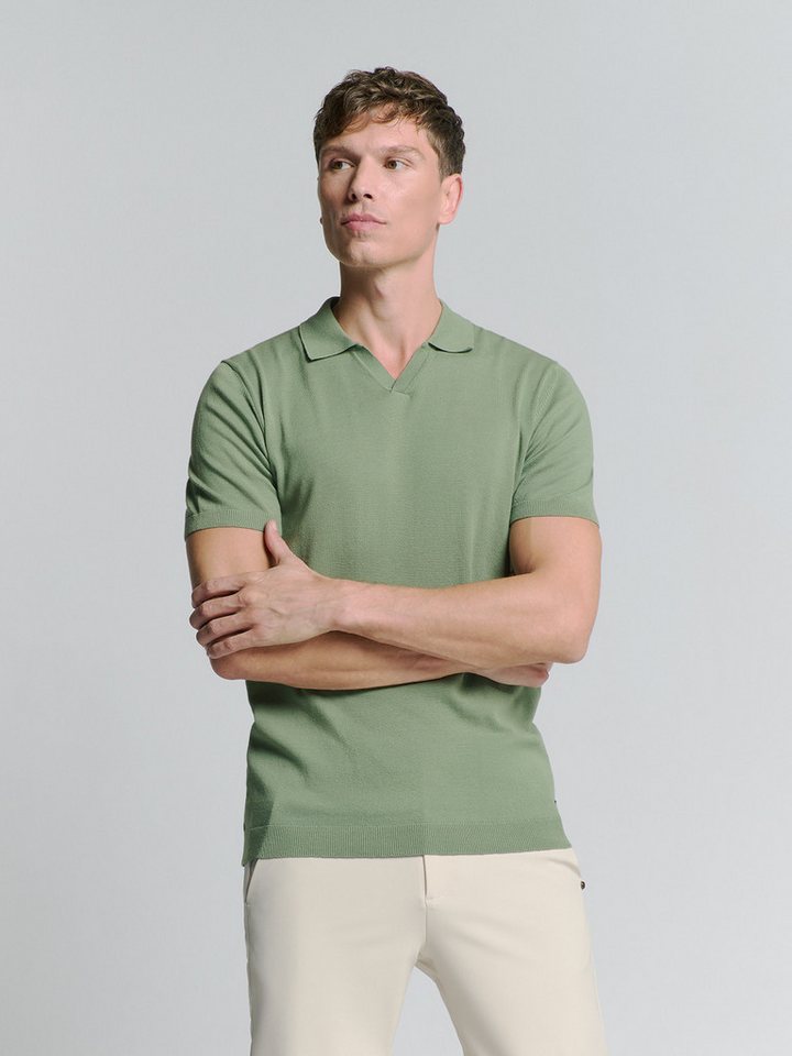 NO EXCESS Poloshirt Pullover Short Sleeve Polo V Solid von NO EXCESS