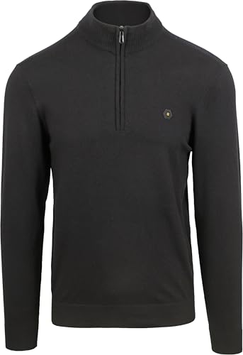 NO EXCESS Pullover Half Zip 2 Coloured Melang - L von NO EXCESS