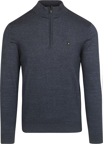 NO EXCESS Pullover Half Zip 2 Coloured Melang - XXXL von NO EXCESS