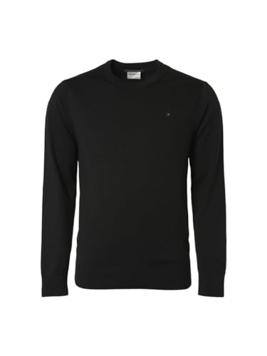 NO EXCESS Pullover Rundhals Meliert 21210880SN (L, Black) von NO EXCESS