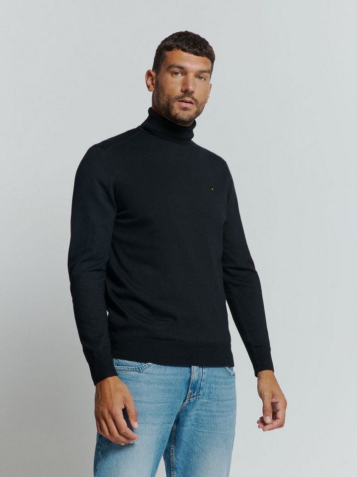 NO EXCESS Rollkragenpullover mit Logo-Badge von NO EXCESS