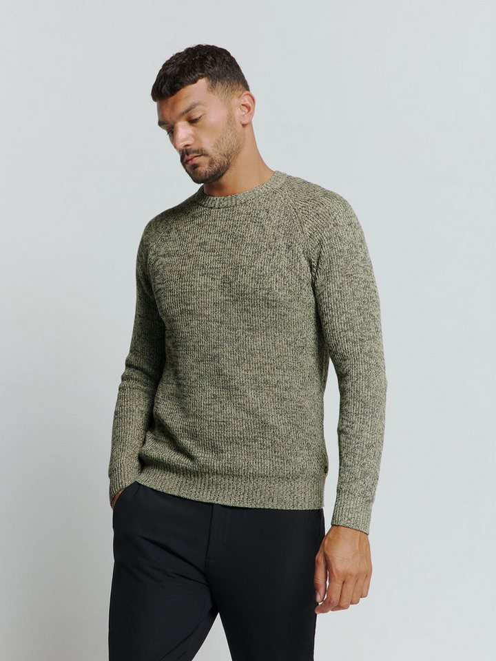 NO EXCESS Rundhalspullover No Excess Farbiger Rippenpullover von NO EXCESS