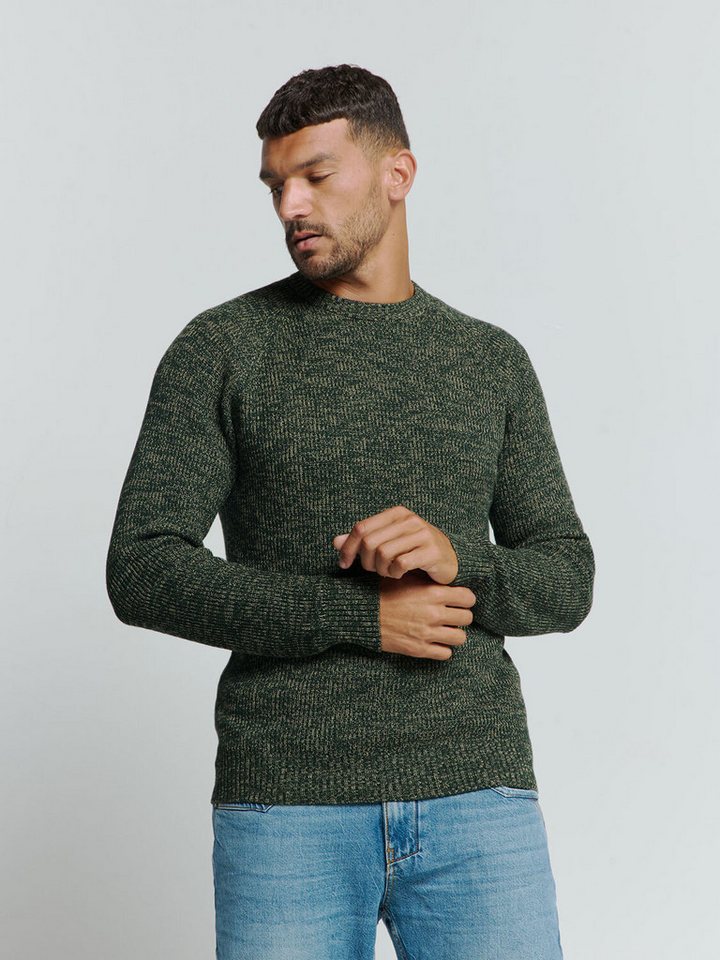 NO EXCESS Rundhalspullover No Excess Farbiger Rippenpullover von NO EXCESS