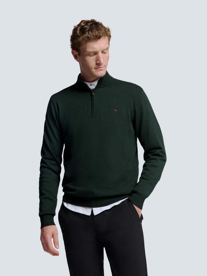 NO EXCESS Rundhalspullover No Excess Pullover mit halbem Reißverschluss von NO EXCESS