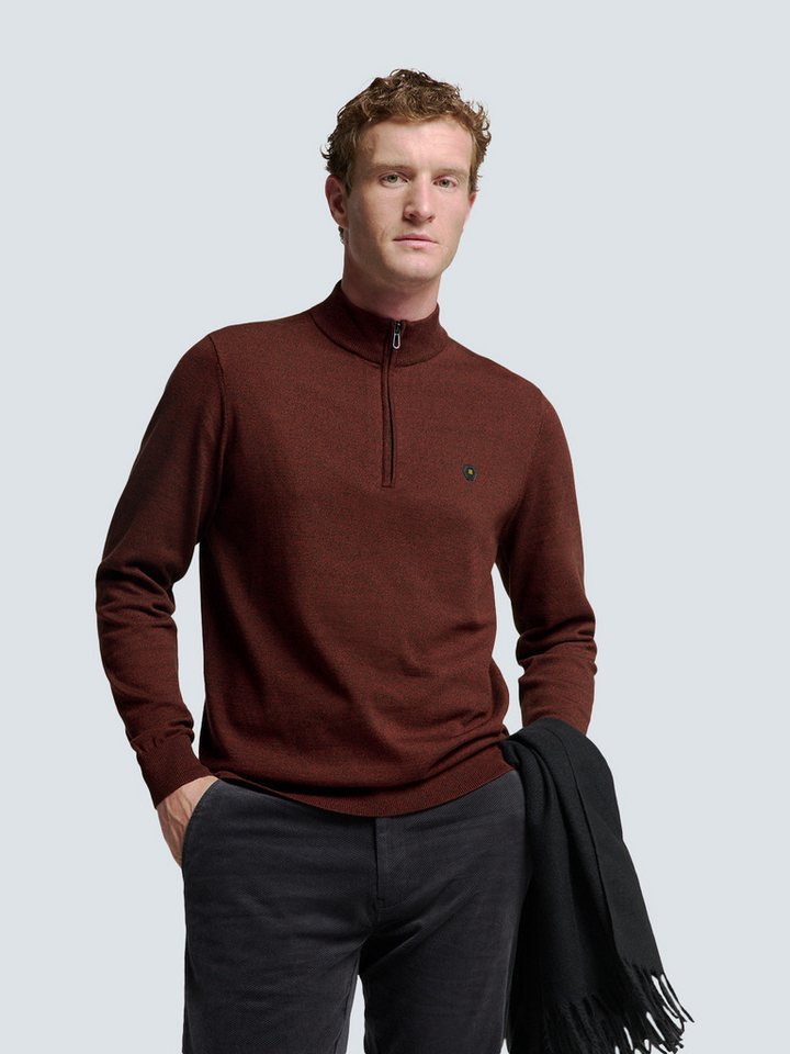 NO EXCESS Rundhalspullover No Excess Pullover mit halbem Reißverschluss von NO EXCESS